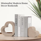 Book Ends for Shelves, Resin Decorative Bookends for Heavy Books - Image 5