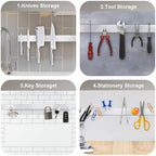24 Inch Magnetic Knife Strip, Premium Stainless Steel Wall Mounted Kitchen Knives Bar,Space-Saving Powerful No Drilling Magnetic Knife Rack for Home Kitchen Utensil Holder & Tool Holder - Image 3