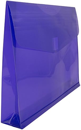 JAM PAPER Plastic Expansion Envelopes with Hook & Loop Closure - Letter Booklet - 9 3/4 x 13 with 2 Inch Expansion - Purple - 12/Pack - Image 3