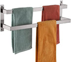 KOKOSIRI Bath Towel Bars Bathroom 2-Tiers Ladder Towel Rails 24-Inch Towel Holders Wall Mounted Towels Shelves Rack Brushed Stainless Steel, B5008BR-L24 by KOKOSIRI