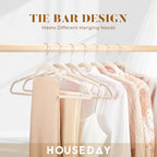 HOUSE DAY Velvet Hangers with Tie Bar 60 Pack, Clothes Hanger Non-Slip - Image 2