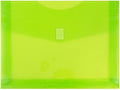 JAM PAPER Plastic Expansion Envelopes with Hook & Loop Closure - Letter Booklet - 9 3/4 x 13 with 2 Inch Expansion - Lime Green - 12/Pack by JAMPaper