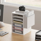 Unionly 6 Tier Adjustable Mail Sorter,Wood Paper Organizer for Class,Office - Image 2
