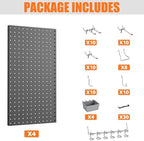 TORACK Garage Tools Organizer Boards Kit with Hooks, Black - Image 6