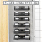 Aufworld Magnetic Spice Rack for Refrigerator, 6 Pack Magnetic Shelf, Fridge Magnet Organizer with Moveable 12 Hooks, Magnetic Fridge Shelf for Kitchen Organization and Storage (6 Pack) - Image 4
