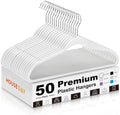 HOUSE DAY Ivory Plastic Hangers 50 Pack - Ultra-Thin Heavy Duty Non-Velvet by HOUSEDAY