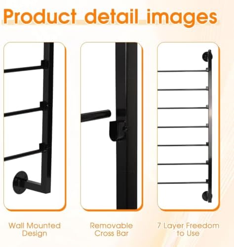 Xbsyhx 7 Tier Wall Mount Ribbon Organizer, Metal Rack for Craft Room - Image 3