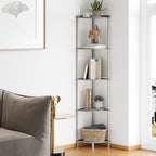 SUNMORY 5 Tier Corner Shelf, 65" Tall Corner Shelves for Living Room Decor by SUNMORY