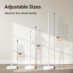 Coat Rack Freestanding, Metal Coat Rack with Natural Marble Base, White - Image 3
