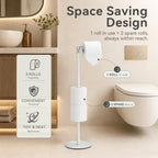 Black 3-Roll Tissue Holder, Weighted Base, Swivel Arm & Tray White - Image 6