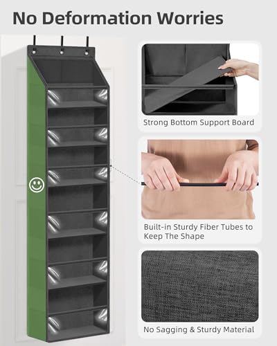 STORAGE MANIAC Over Door Organizer Hanging Shelves Large Clear Deep Pockets - Image 4