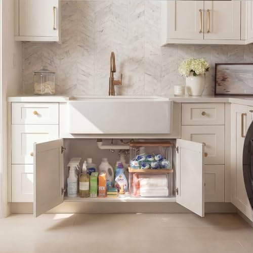 Hudgan Trash Bag Dispenser Under Sink, 2 in 1 Garbage Bag Holder Dishwasher Pods Organizer for Kitchen Pantry Laundry Room - Image 2