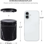 Black Marble Storage Canister, Cylinder 3 inch Diam x 3.5 Inch Ht Marble Jar with Lid, Natural Premium Bathroom Organizer for Cotton Balls, Jewery, Bath Salt, Q tip Holder for Powders, Countertop - Image 2
