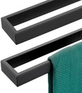 KOKOSIRI Towel Holder Matte Black Bath Towel Bars 24-Inch Kitchen Rack Stainless Steel for Bathroom Hardware Wall Mounted, 2 Pack B4008BK-L24-P2 by KOKOSIRI