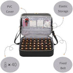 Nail Polish Organizer Bag Holds 50+ Bottles (15ml/0.5 fl.oz) &UV Nail Lamp - Image 5