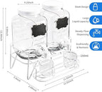 Roetell 2 Sets 1 Gallon Laundry Detergent Dispenser with Stand, Glass Laundry Soap Dispenser, Liquid Laundry Detergent Dispenser for Laundry Room Organization Dispenser Containr - Image 2