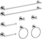 BGL Bathroom Hardware Set Chrome Bathroom Accessory Set Towel Bar 8 Pieces Set by BGL