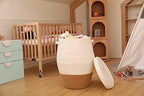 26"x20" Handcrafted Tall Cotton Rope Basket with Lid, Stylish Flagon Shape with Cover, Clothes Hamper with Top, for Bedroom and Living Room, White/Camel Bottom - Image 6