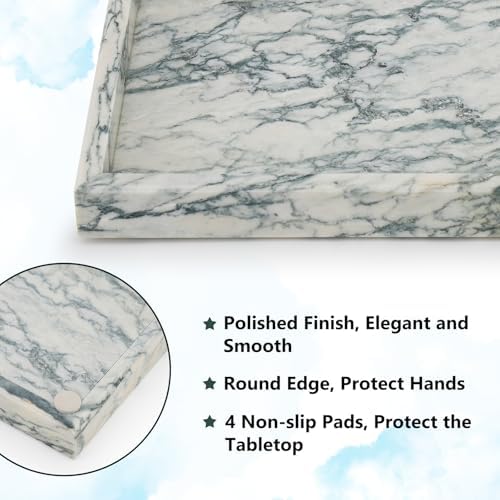 Real Natural Marble Tray for Bathroom, Vanity, Kitchen Counter & Desktop - Image 4