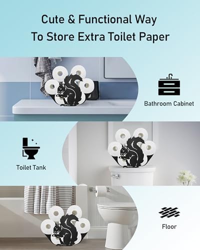 Squirrel Toilet Paper Holder Stand, Decorative Toilet Paper Storage - Image 5