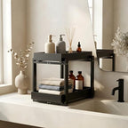 Bamboo Under Sink Storage 2 Tier Pull Out Cabinet Organizer - Image 6