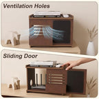WiFi Router Box Hider with Front Storage & Chalkboard, Wooden Project Shelf - Image 6