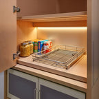 JOWBOOW Cabinet Pull Out Shelves 17" W x 21" D, Chrome - Image 6