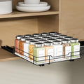 BOIVSHI Pull Out Spice Rack, Slide Out Spice Rack for Cabinet, Spice Organizer for Kitchen and Pantry, Fits Spices, Sauces, Canned Food (10.5''Wx10.5''Dx2.5''H) by BOIVSHI