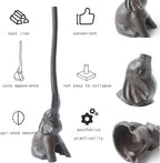 Elephant Toilet Paper Holder 16'' Cast Iron Paper Towel Holder Funny Toilet Paper Holder for The Floor or Counter in The Kitchen or Bathroom Bronze Rustic,Elephant - Image 3