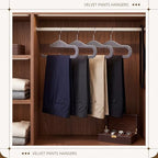 Novabright 50 Pack Velvet Pants Hangers, Slim Open Ended Design, Gray - Image 5