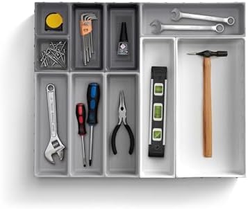 Joseph Joseph Blox Modular Drawer Organizer, Storage Bins, 10 Piece Set - Image 2