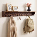 Geelin 60 Inch Wall Shelf with Hooks and Shelf Organizer Wall Mount Coat Rack with 14 Triple Hooks for Hanging for Entryway, Hallway, Bathroom, Living Room, Bedroom by Geelin