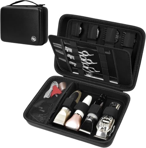 Boobowl Hard Travel Case for Hair Clippers, Barber Tool Organizer - Black by BOOBOWL