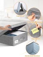 punemi 6 in Tall Under Bed Storage Containers with Lids, 2 Pack, Grey - Image 6