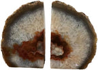 JIC Gem Natural Agate Geode Bookends Anti-Slip Rubber Bumpers 1 Pair 4-6Lbs - Image 2