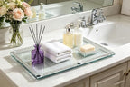 Large Mirror Perfume Tray for Dresser,Silver Crushed Diamond Filled - Image 6