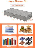 punemi 5 inch High Sturdy Low Profile Under Bed Storage, 2 Pack, Grey - Image 5