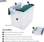 Akro-Mils KeepBox 18G Storage Box, Lid Attached, Stackable, Clear/Green 3pk - Image 3