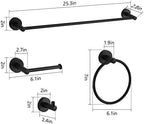 BGL Bathroom Hardware Set Black Bathroom Accessory Set Towel Bar 8 Pieces (Pack of 2) - Image 6
