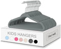 BAGAIL 50 Pack Kids Velvet Hangers 14 Inches Children's Clothes Hangers Non-Slip Baby Hangers for Infant/Toddler (Grey) by BAGAIL