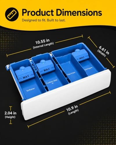 WH42X34717 Flex Dispenser Tray Replacement for GE Profile Washer Detergent Drawer - Image 5