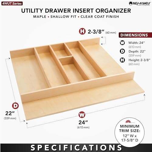 Rev-A-Shelf Trim-to-Custom-Fit Silverware Drawer Insert Divider Organizer - Image 4