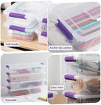 novelinks 4 Quart Clear Plastic Storage Containers with Lids (8 Pack) - Image 3