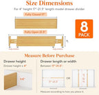 Lifewit 4" High Dresser Drawer Dividers, Adjustable Bamboo Drawer Organizer - Image 2