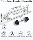 Alise Double Towel Bar,16" Towel Racks for Bathroom Wall Mounted,Nickel - Image 2