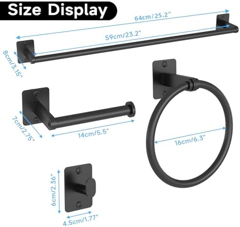 KLJKPA 20-Piece Bathroom Accessories Set, 24 inch Towel Bar - Image 6