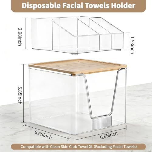 SPOSPO 2 in 1 Disposable Facial Towel Holder and Cosmetic Organizer - Image 2