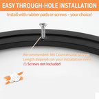 TamBee 18 Inch Lazy Susan Bearing Heavy Duty Metal Hardware Large Aluminum Turntable Lazy Susan Hardware Kit Parts Rotating Ring Mechanism for Puzzle Boards, Dining Tables (Base Only, Black) - Image 6