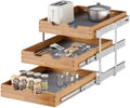 OCG Pull Out Cabinet Drawer 20" W x 21" D, 3 Tier Pull Out Cabinet Organizer, Heavy-Duty Slide Out Drawer for Cabinets, Organization for Kitchen, Pantry, Bathroom by OCG