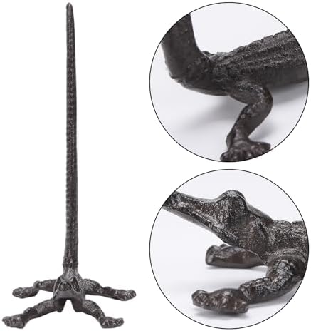 BRASSTAR Cast Iron Crocodile Paper Towel Holder - Image 3